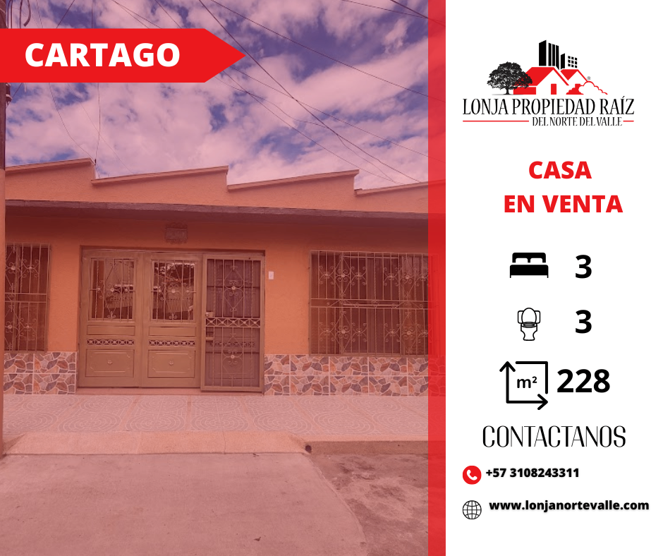 Casas en Venta, Cartago,  - El Centro