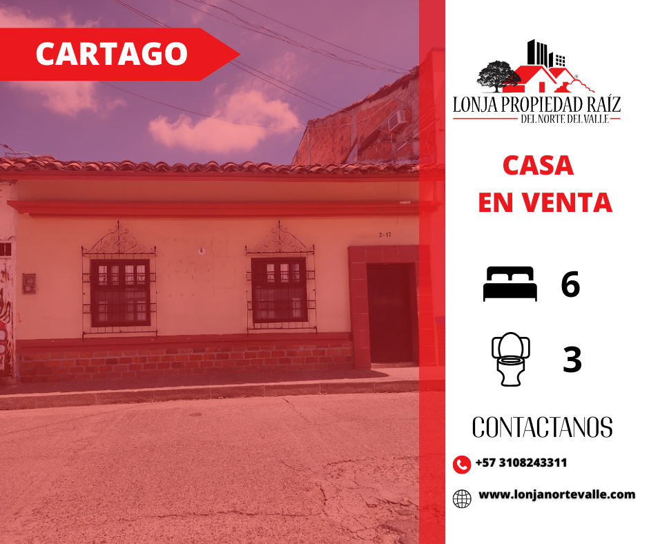 Casas en Venta, Cartago,  - El Centro