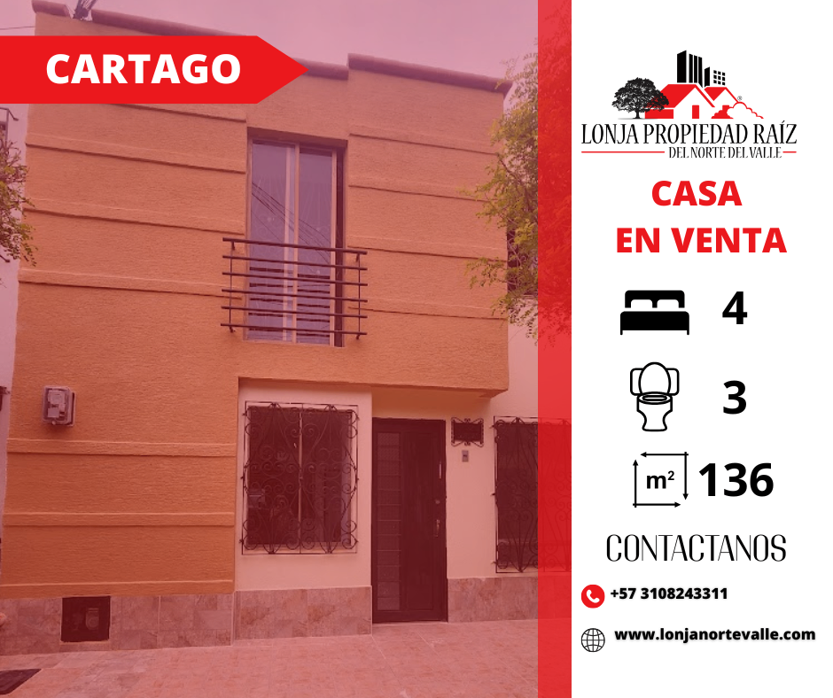 Casas en Venta, Cartago,  - LA LINDA