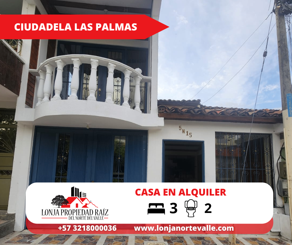 Casas en Arriendo, Cartago,  - Ciudadela las palmas