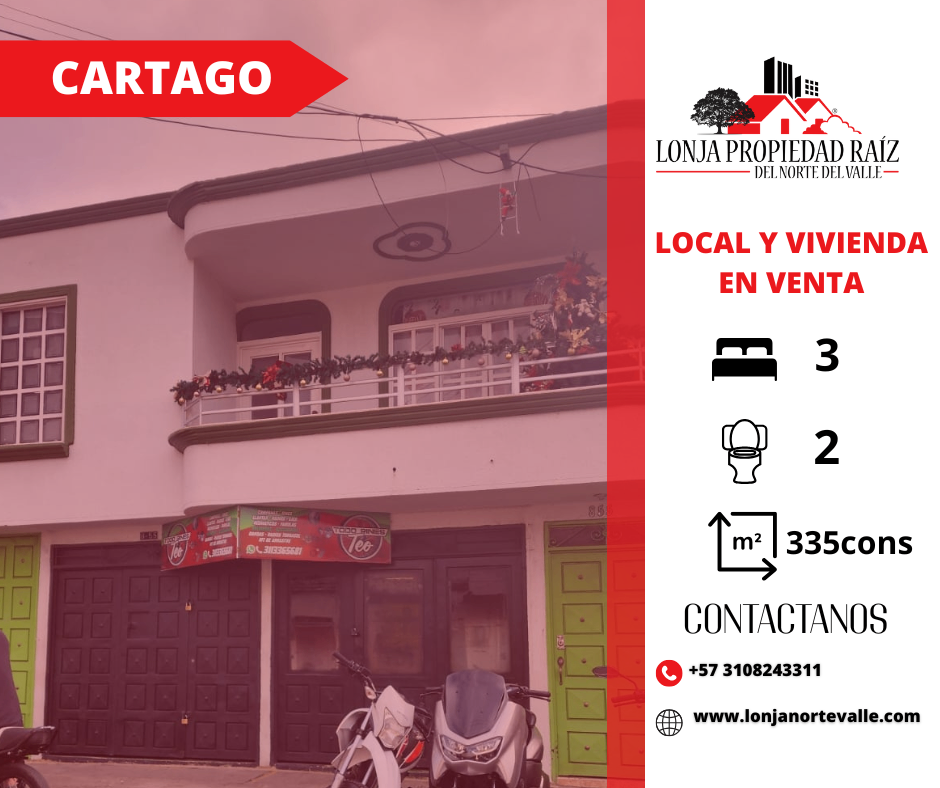 Casas Con Local en Venta, Cartago, – San Nicolás