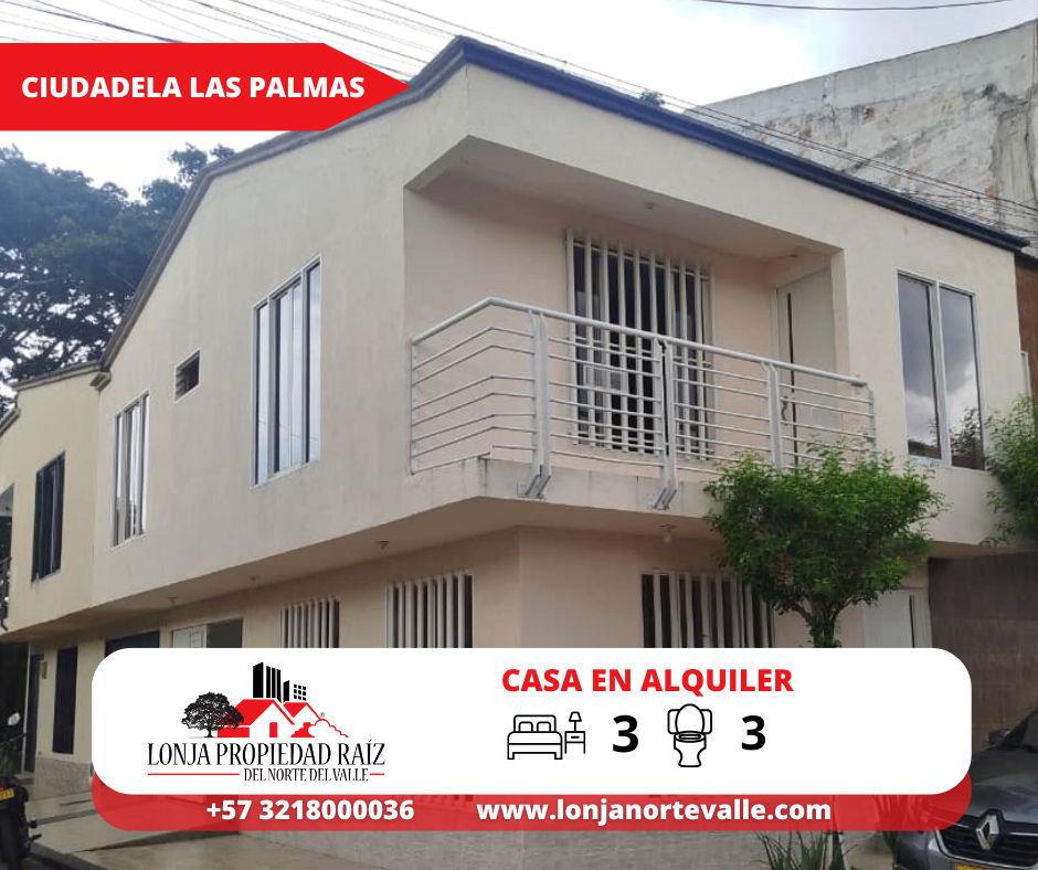 Casas en Arriendo, Cartago,  - CIUDADELA LAS PALMAS