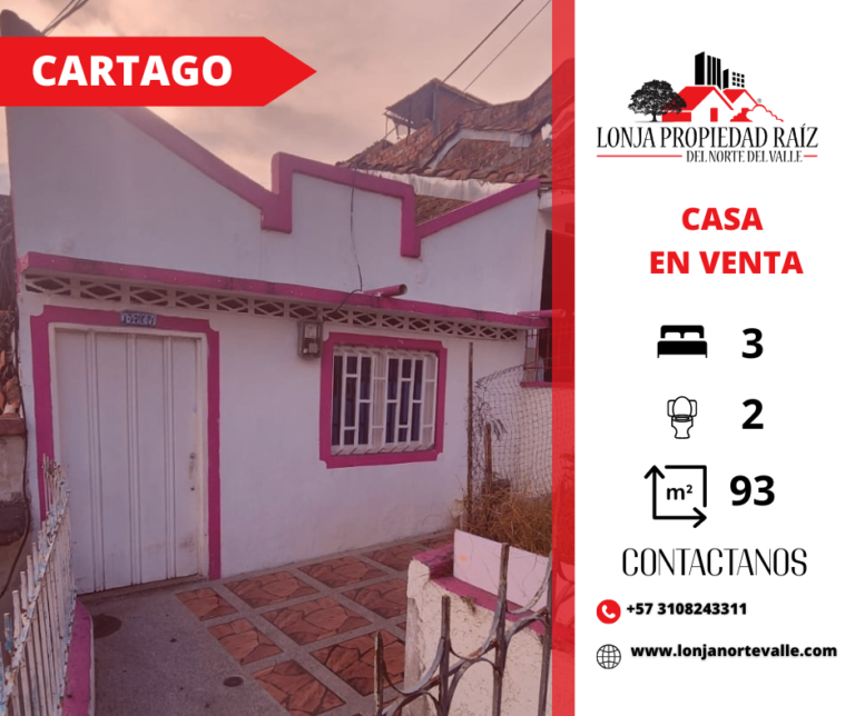 Casas en Venta, Cartago, – Carlos Holmes Trujillo