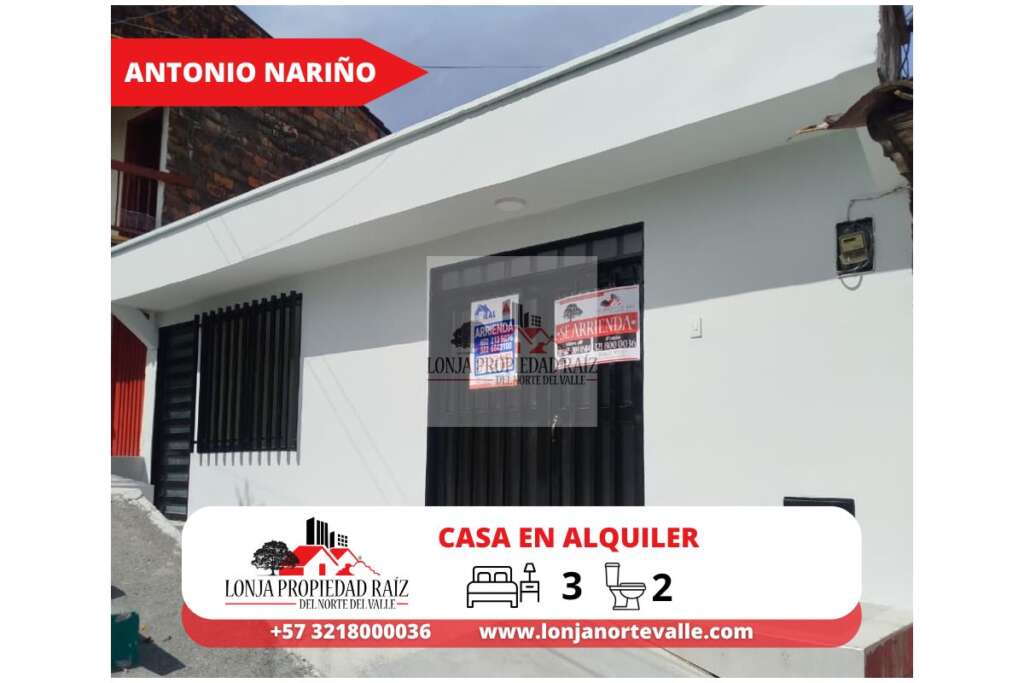 Casa en arriendo en Antonio Nariño Cartago
