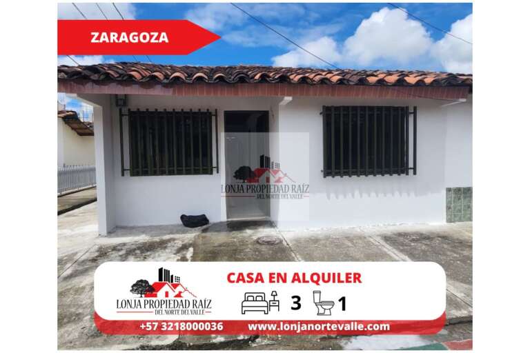 Casa en arriendo en Zaragoza Cartago